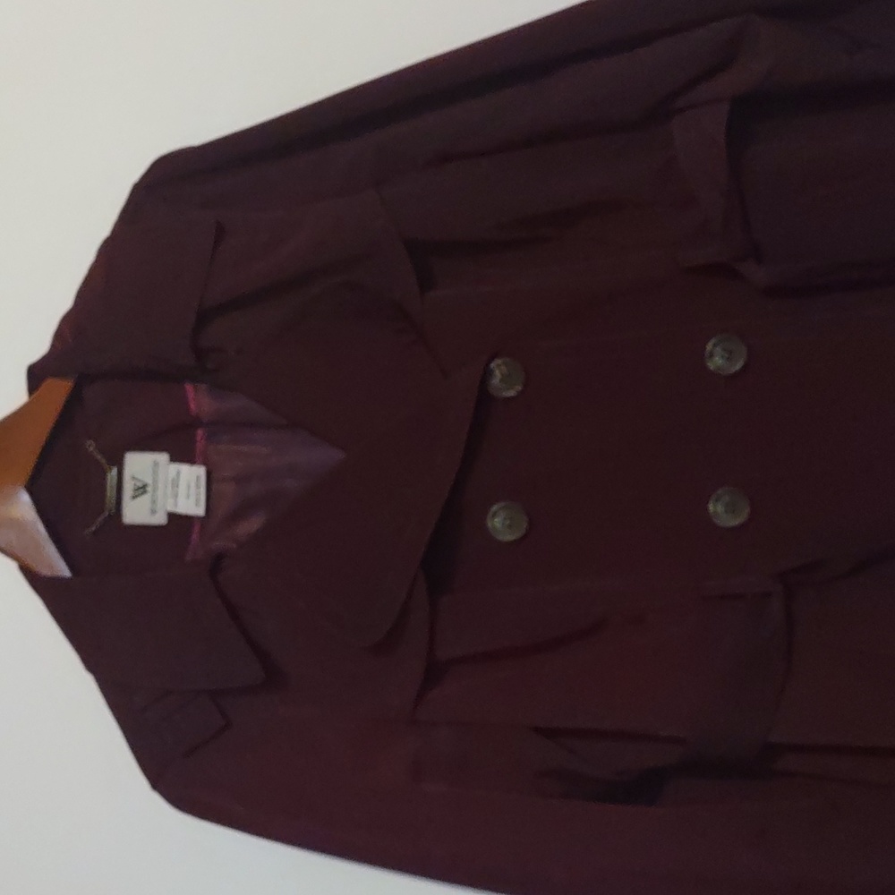 Worthington Double Breasted Rain Coat Size XL Dark Purple - Picture 5 of 7